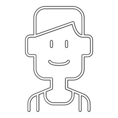 Man icon in line style