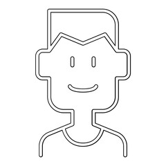 Man icon in line style