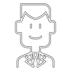 Businessman icon in line style