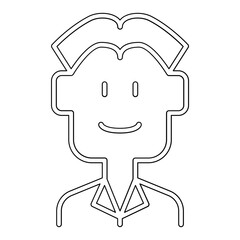 Man icon in line style