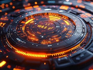 Futuristic Equity Symbol in Glowing Digital Interface with Graphs and Financial Data