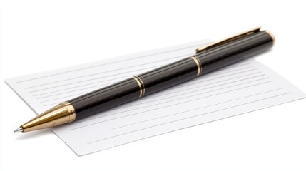 Elegant Pen on Isolated White Background