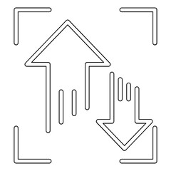 Data transfer icon in line style