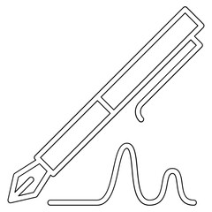 Signature icon in line style