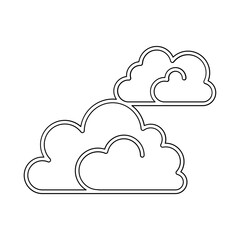 Fototapeta premium Cloud icon in line style