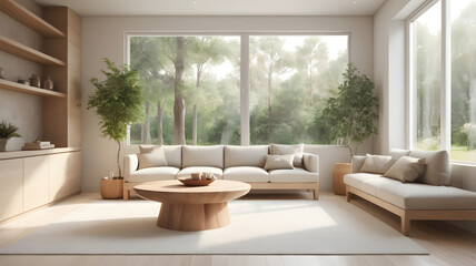 Fototapeta premium minimalist modern living room40