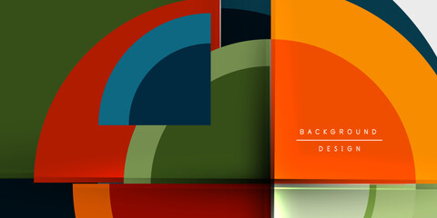 Techno circles and semi circles. Vector Illustration For Wallpaper, Banner, Background, Card, Book Illustration, landing page