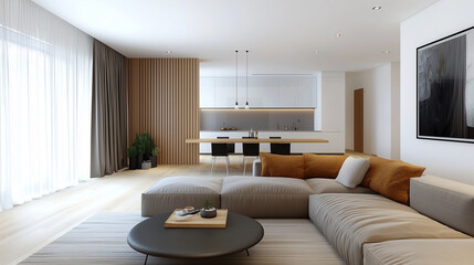 Minimal Scandinavian-Inspired Living Room