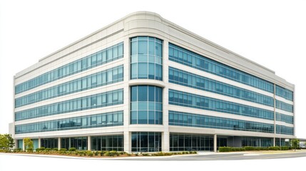 Fototapeta premium Modern Building Facade with Bright Angled View