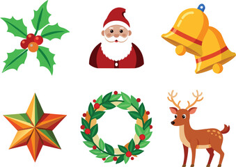 christmas icons set