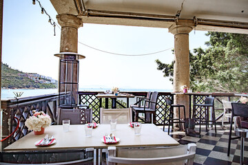 Outdoor Dining Terrace with Seaview