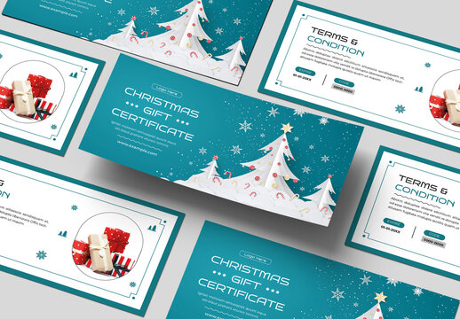 Christmas Gift Certificate Template Layout