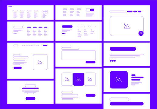 Header Footer Wireframe UX Design Layout