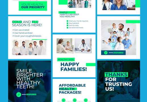 Medical Social Media Post Design Templates