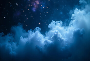 White fog or smoke on space background