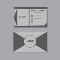 Grey and white corporate business card design