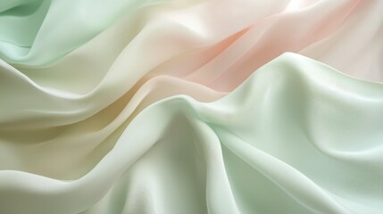 Obraz premium Close-up of elegant pastel ombre fabric cozy hues for an aesthetic studio environment