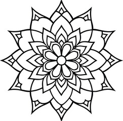 black and white flower