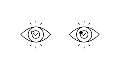 Eye icon design with white background stock illustration