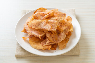 Taro Chips - fried or baked sliced taro