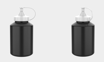 Dispenser Bottle Mockup Isolated On White Background.3d illustration