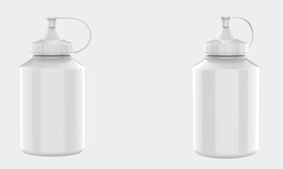 Dispenser Bottle Mockup Isolated On White Background.3d illustration
