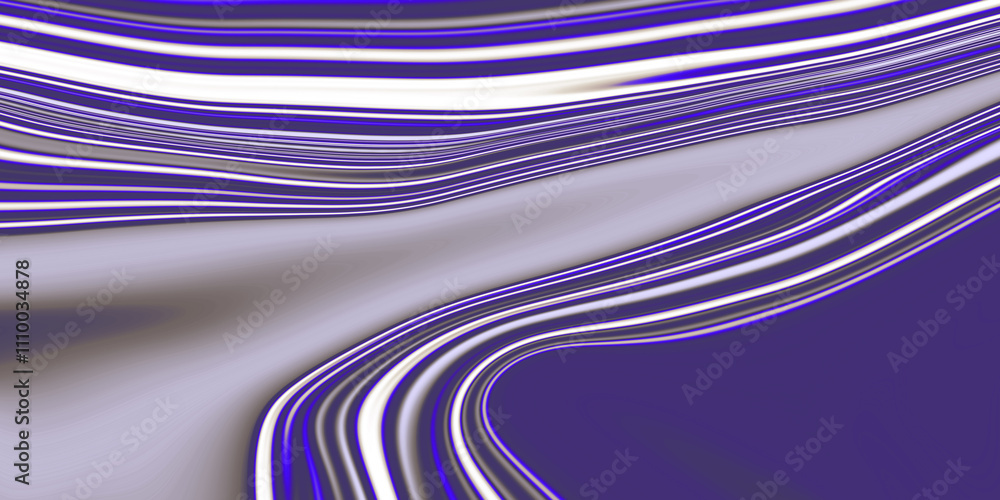 Poster smooth, flowing lines in shades of purple and gray create a dynamic and modern abstract background.