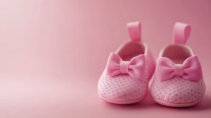Pink Baby Shoes with Bow