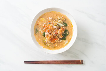Sukiyaki Soup with Pork in Thai Style