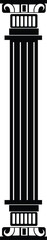 Antique columns silhouettes vector set