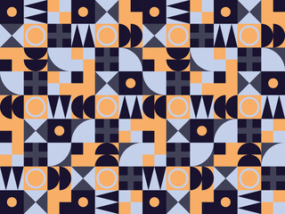 geometric merry christmas ornament abstract tree star snowflake winter santa icon pattern seamless