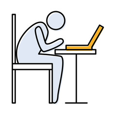 Poor Posture – Person Sitting at Desk Representing Postural Issues