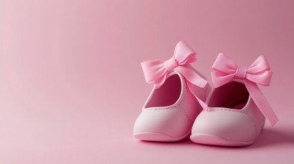 Pink Baby Shoes with Bows