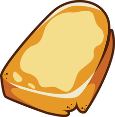 Vector : Sweet Bread Dessert Illustration Food Menu Decorative Element 