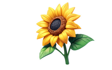 Obraz premium Bright Sunflower Illustration on Transparent Background