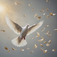 Fototapeta premium white doves in flight