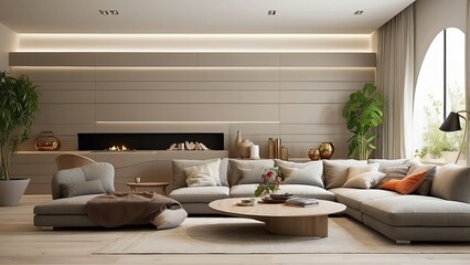 Modern Family Room in Home