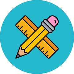 Ruler And Pencil Icon