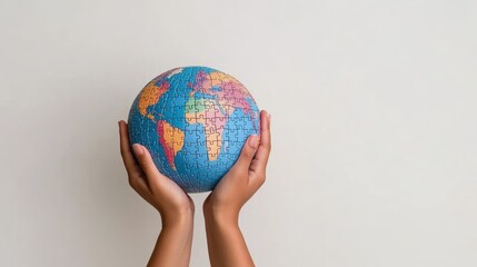 Global Unity: Puzzle Pieces of Collaboration and Problem Solving Across Nations Held by Multiple Hands