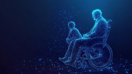  Help and Support a Low Poly Wireframe Banner Vector Template