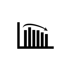 Inflation chart icon vector. investment icon. Finance flat icon