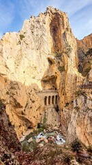 General view of the dizzying Caminito del Rey gorge