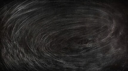 Naklejka premium Black Chalkboard Background with Texture for Design and Creative Work, Dark Background, Chalk Dust Smudge, School Board Copy Space, Blank Center, Education Concept, College Theme, Product Display,
