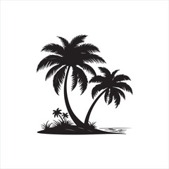 Palm Tree Silhouette Design