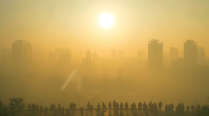 Fototapeta premium landscape of city view with colors