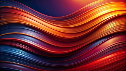 Obraz premium Abstract Swirling Waves of Deep Red, Orange, and Blue Hues