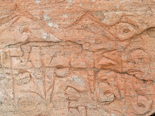 The image is of a wall with a lot of writing on it spiti valley, India