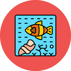Fototapeta premium Ocean Life Icon