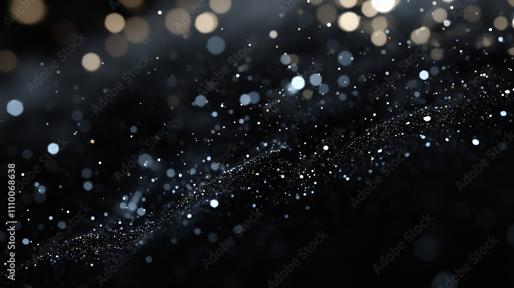 Aufkleber a black and white photo capturing the beauty of falling snow. perfect for adding a touch of elegance