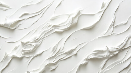 Fototapeta premium Abstract White Fabric Texture - Minimal Background crumpled paper background